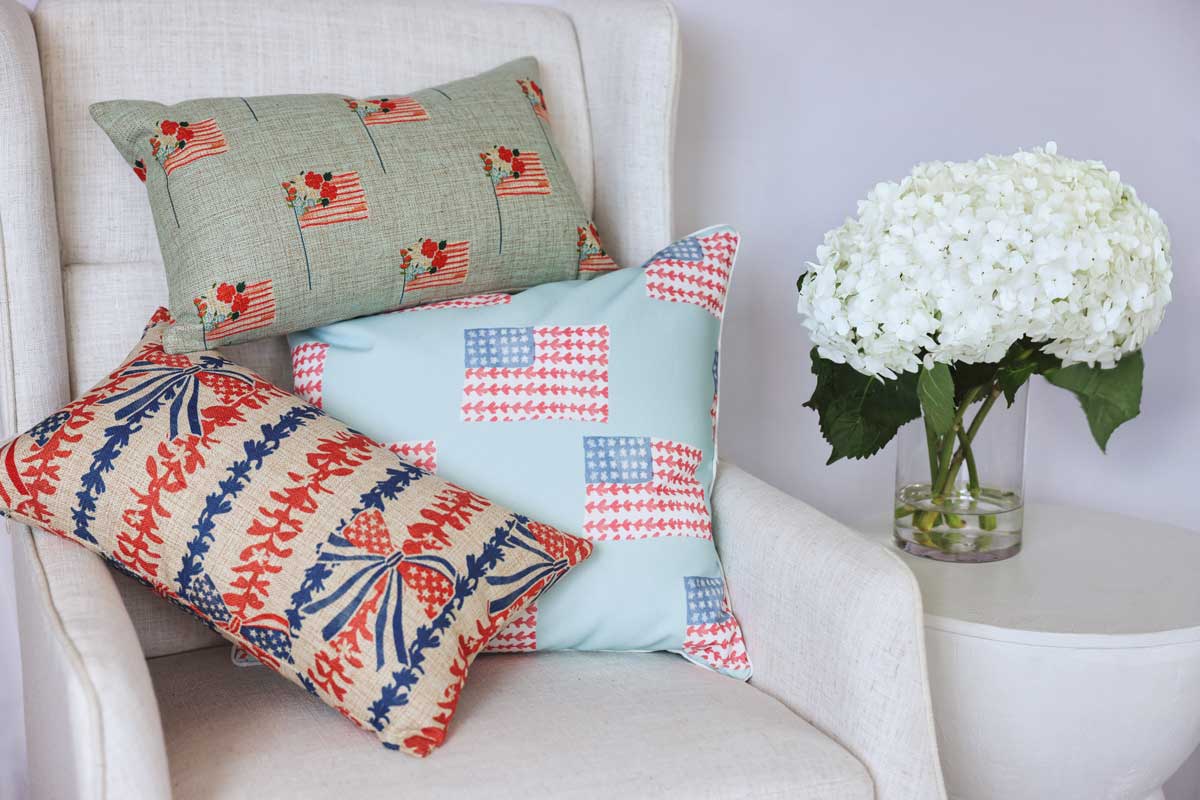 12x20in Flowered Fourth Pillow Cover - Image 5