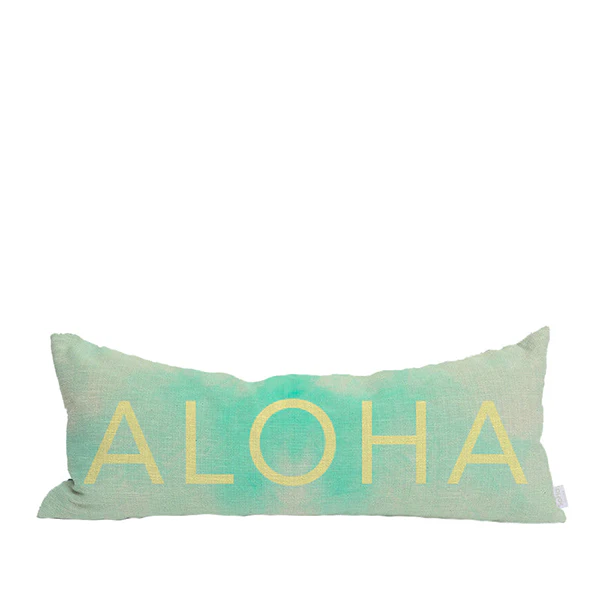 *12x36in Aloha on Tie-Dye Pillow Cover - Image 2
