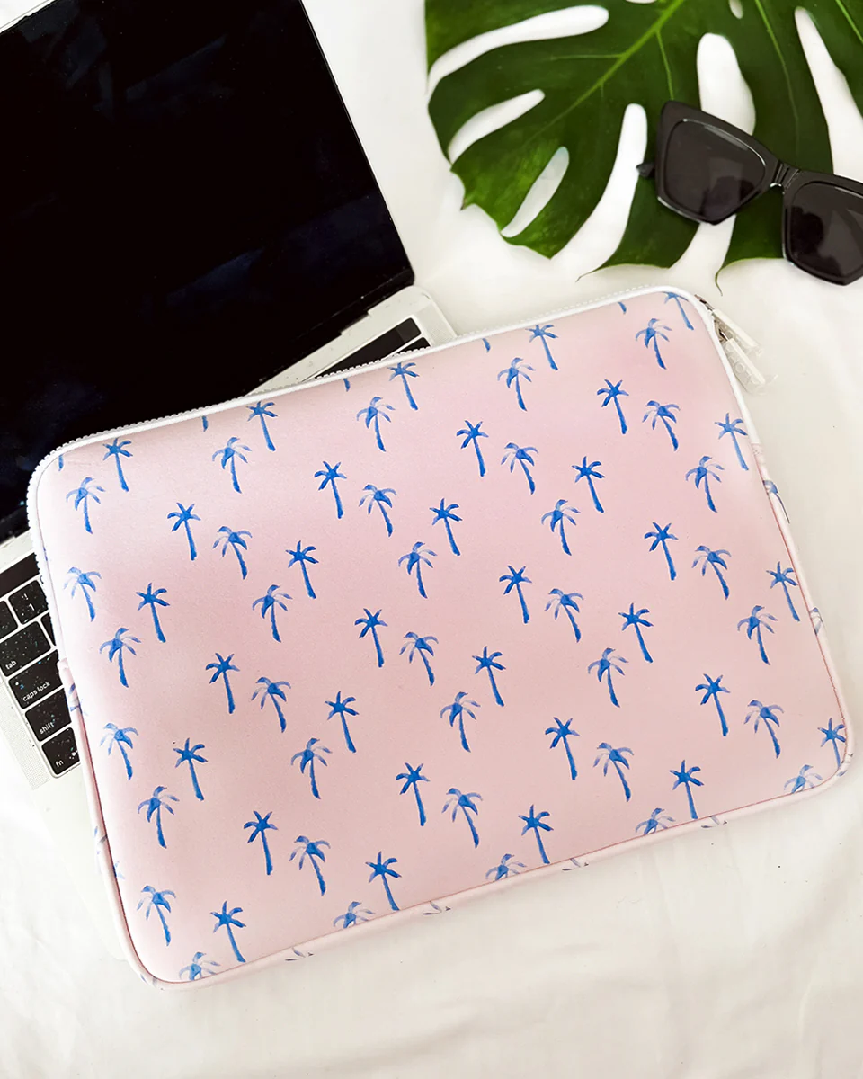 *14in Palms on Pink Laptop Case - Image 2