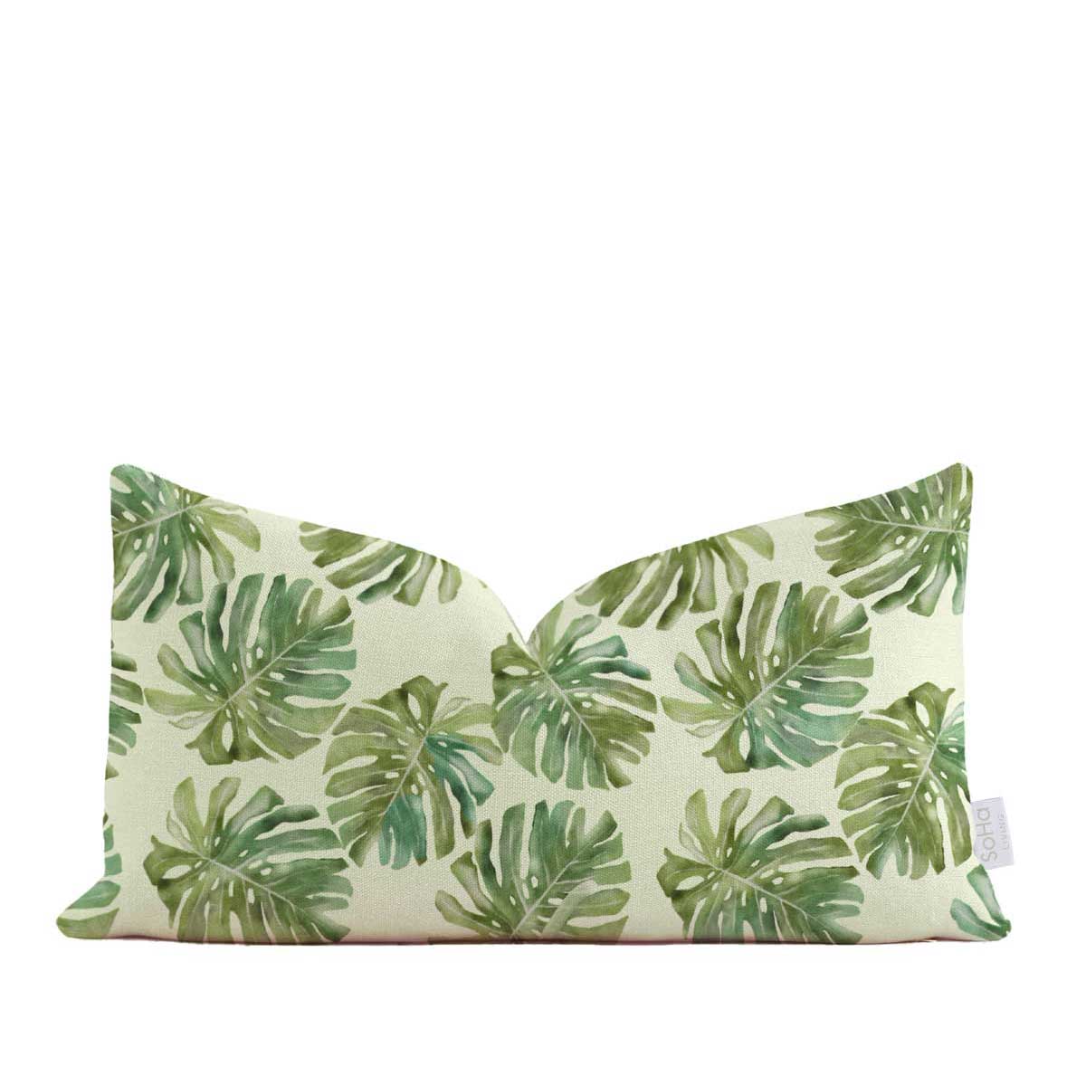 14x24in Scattered Monstera Pillow Cover