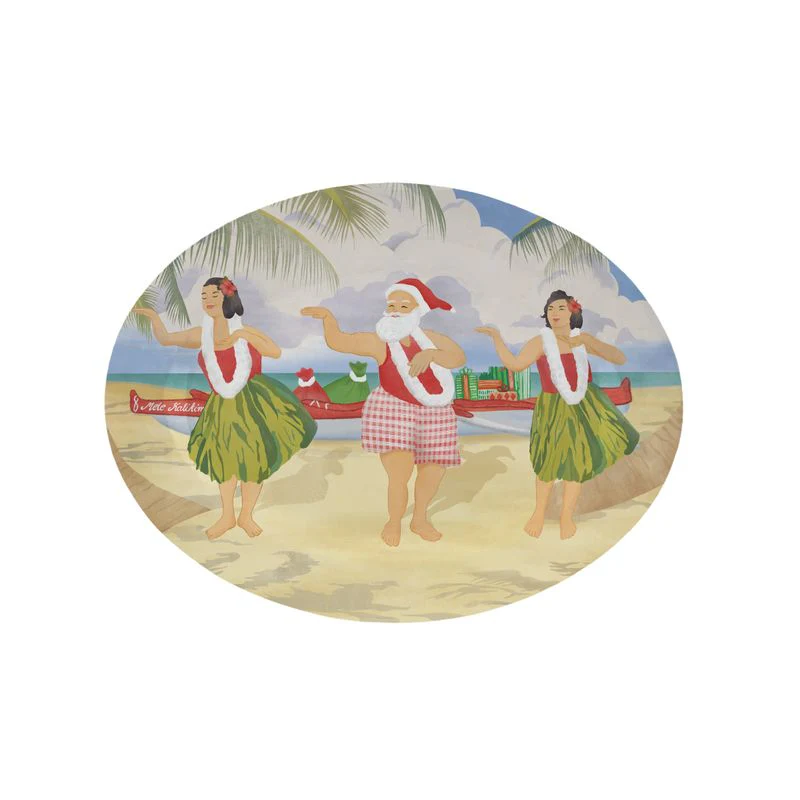 17x11.5in Santa's Cheer Oval Platter