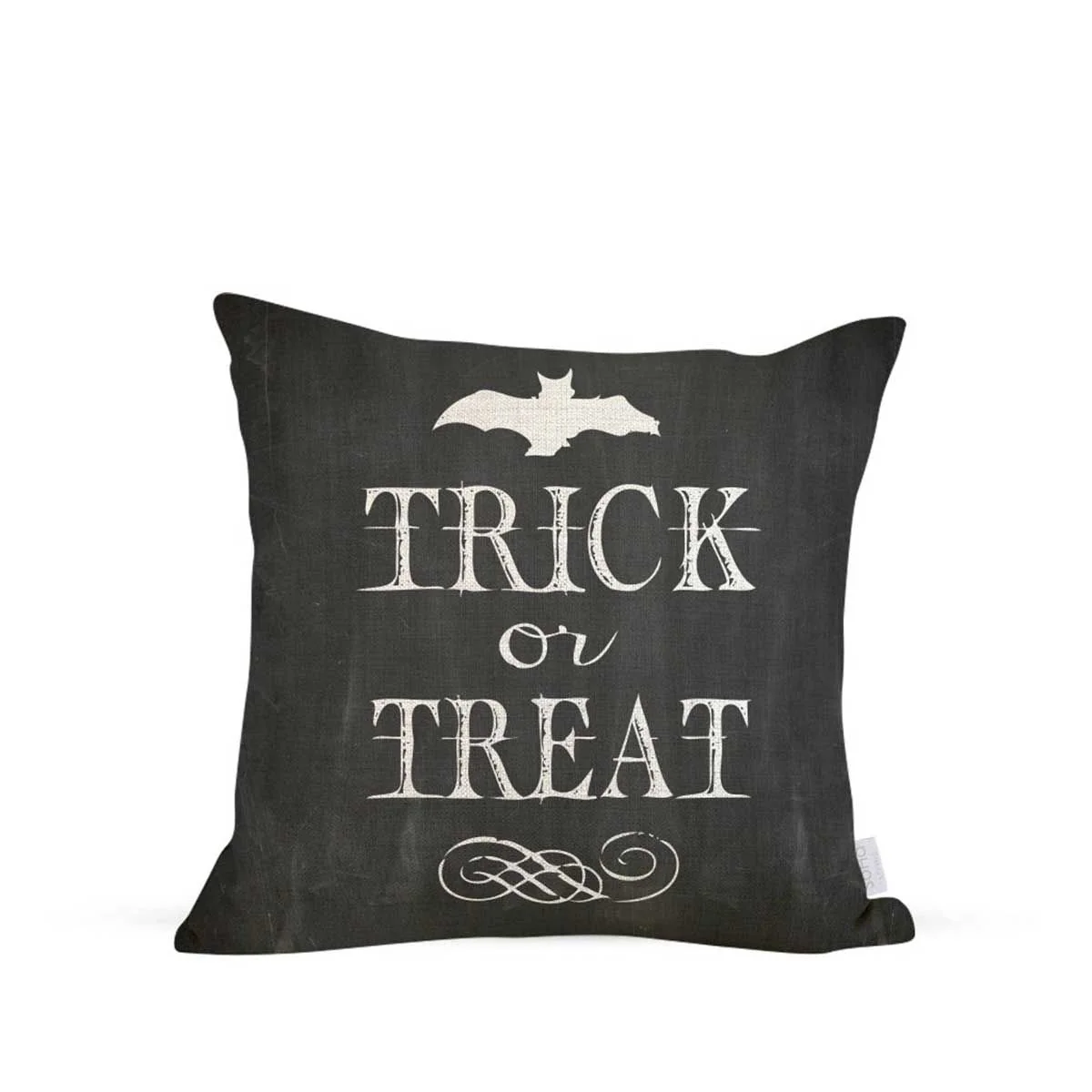 18x18 Trick-or-Treat Bat Pillow Cover