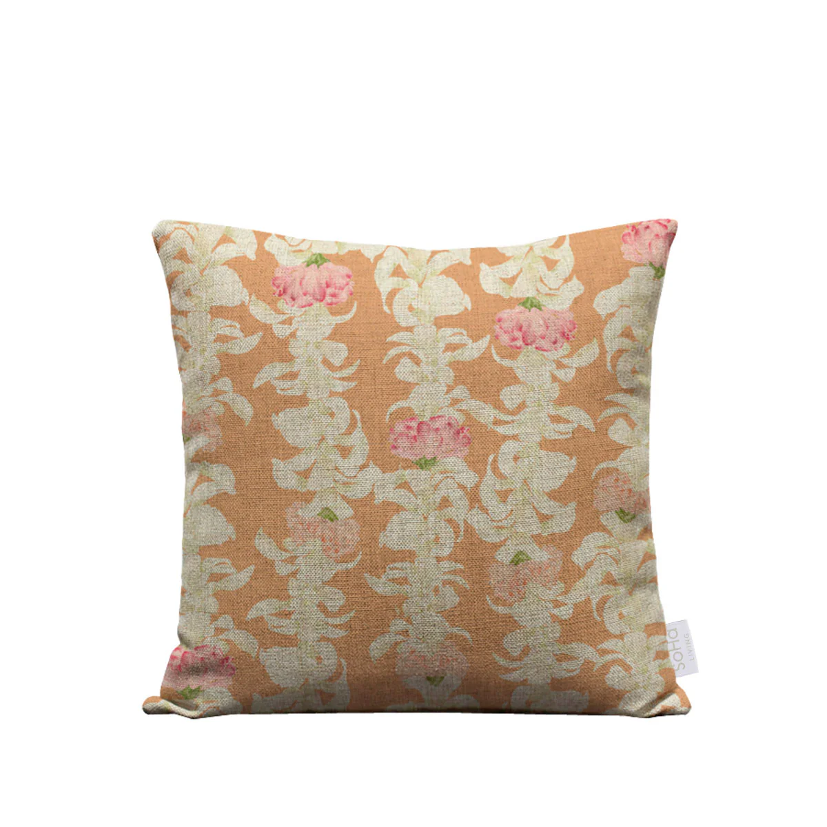 18x18in Carnation Orchid Lei Pillow Cover