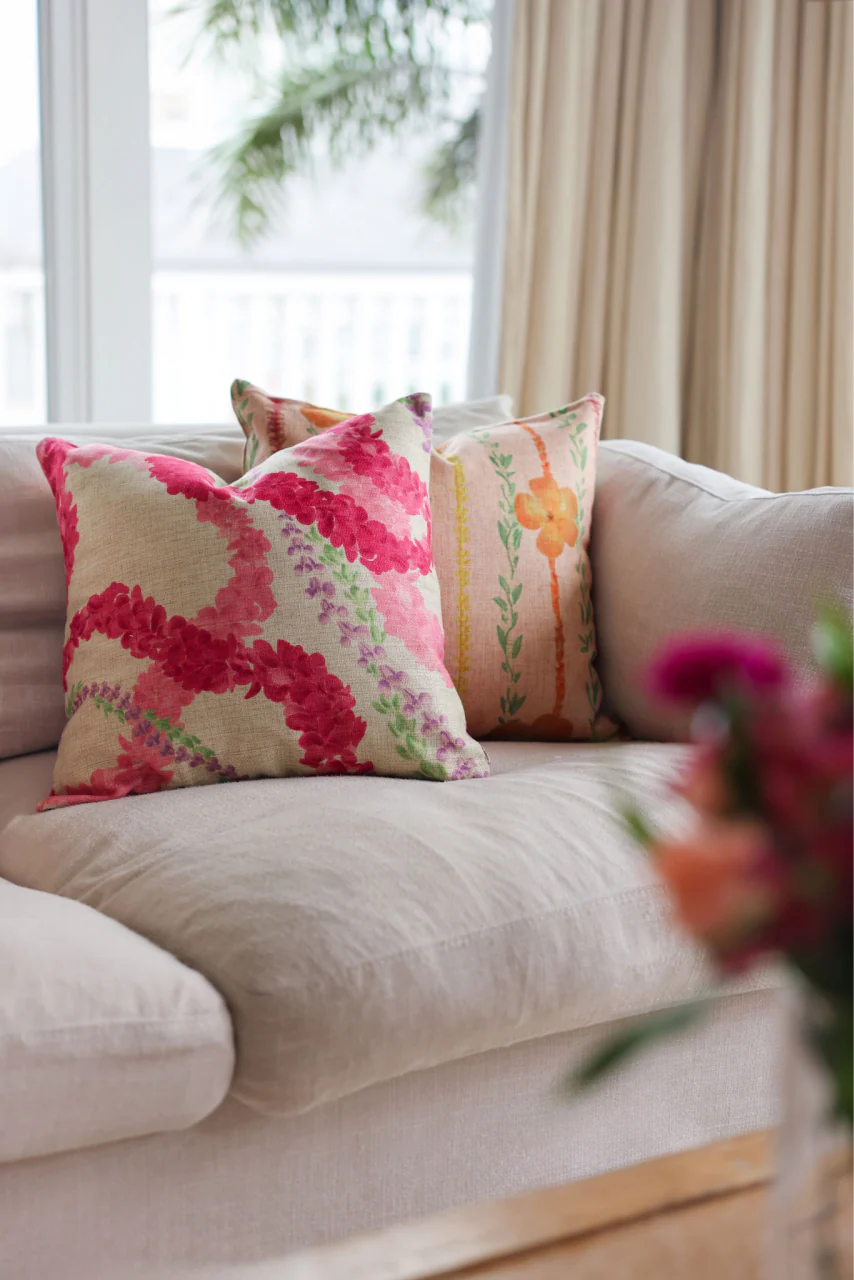 18x18in Mixed Lei Orange Pillow Cover - Image 2