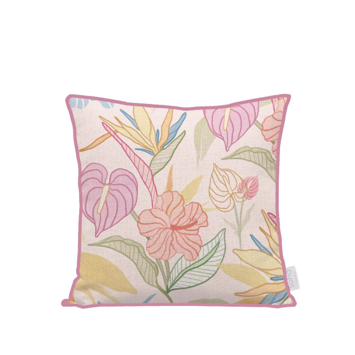 18x18in Watercolor Bouquet Pillow Cover