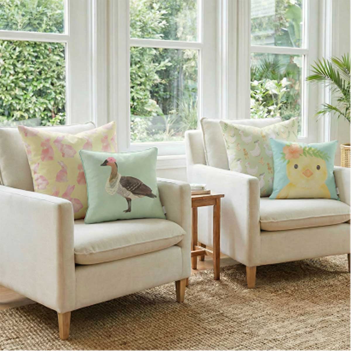 20x20in Peep Duck Pillow Cover - Image 2