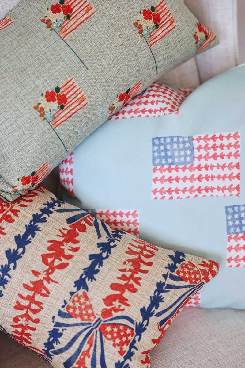 20x20in Petals and Stripes Pillow Cover - Image 5