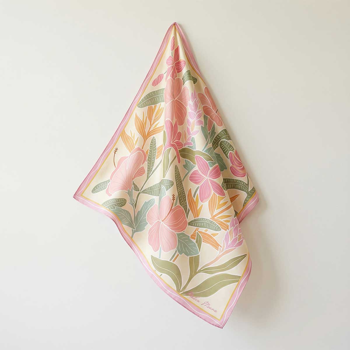 25.5x25.5in Hibiscus Kiss Scarf - Image 3