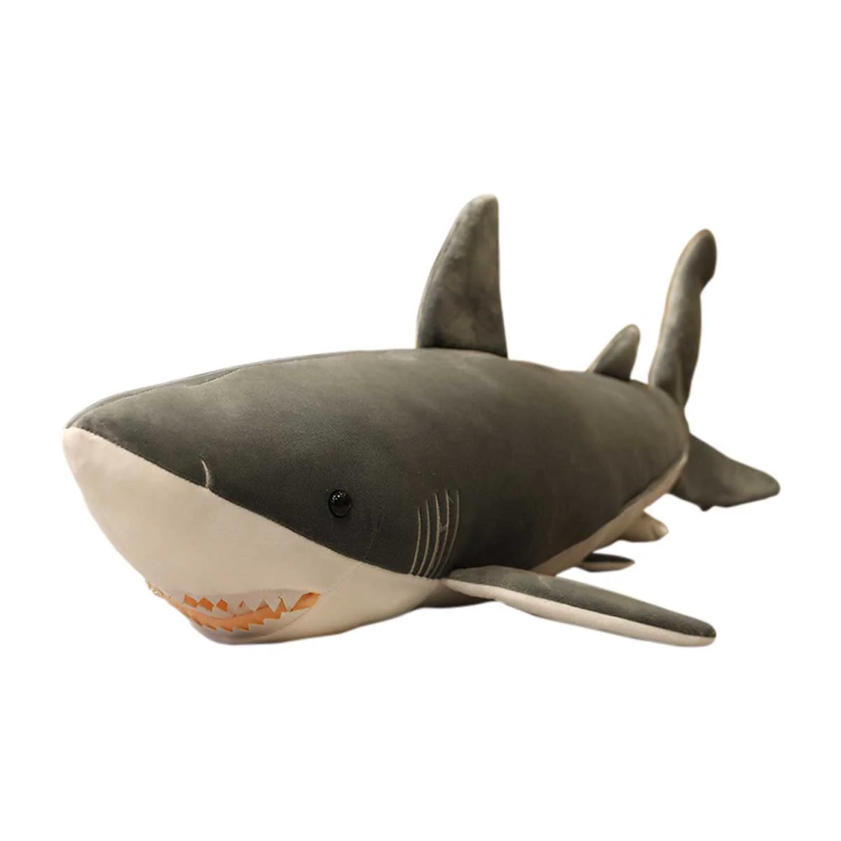 *35.4in Mako Shark Stuffed Plush, Grey