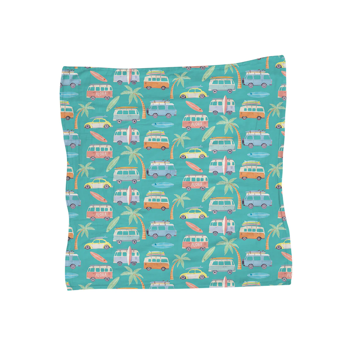 47in Surf Rides Muslin Blanket
