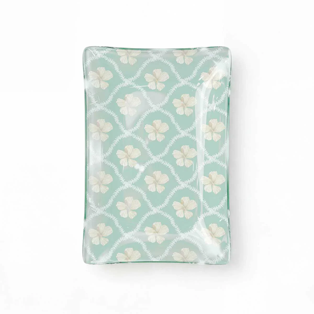 5x8in Lei Harmony Aqua Trinket Tray
