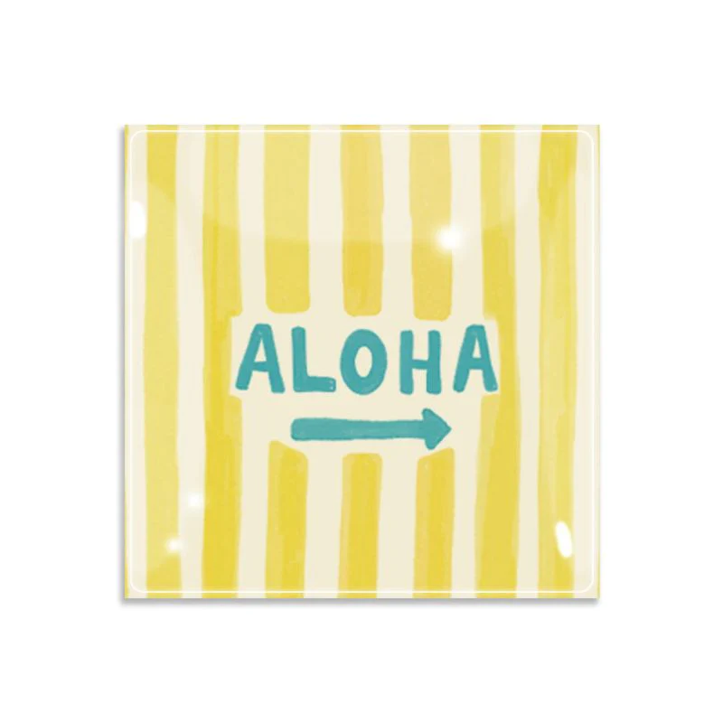 6in Aloha Shine Blue Trinket Tray