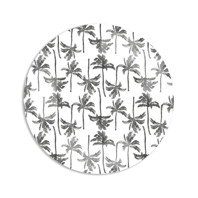 6in Charcoal Palm Trinket Tray