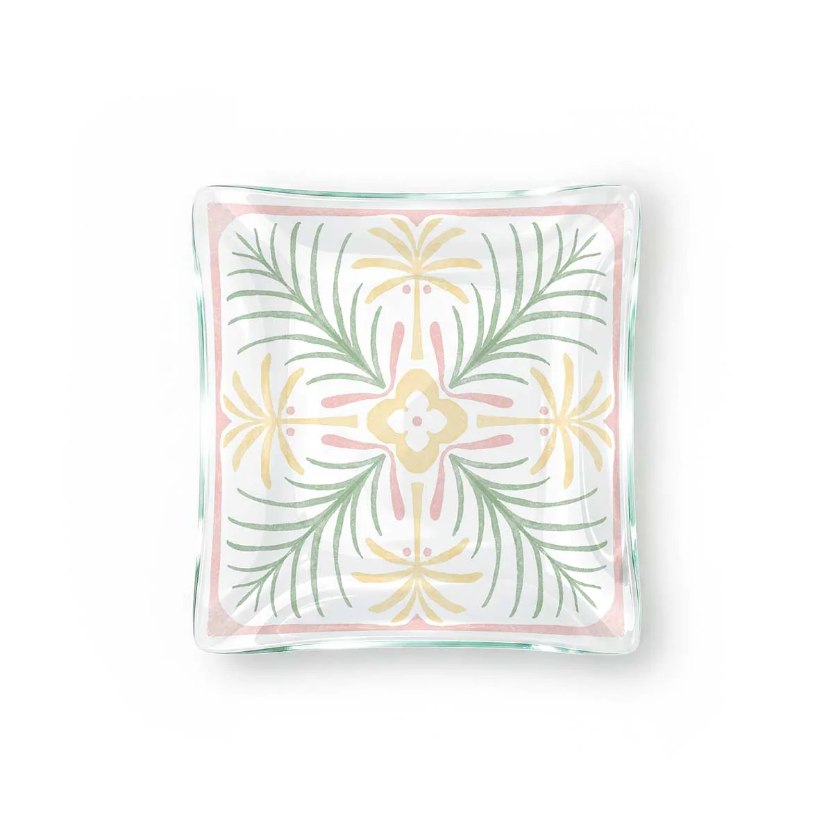 6in Floral Sprinkle Square Trinket Tray