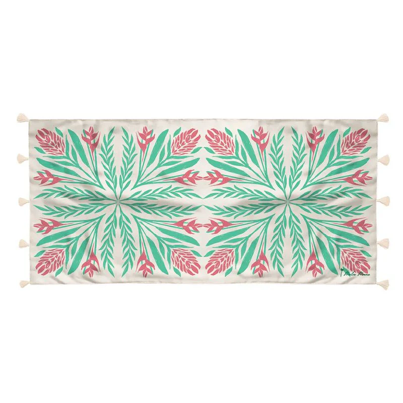 75x35in Floral Haze Cream Scarf - Image 2