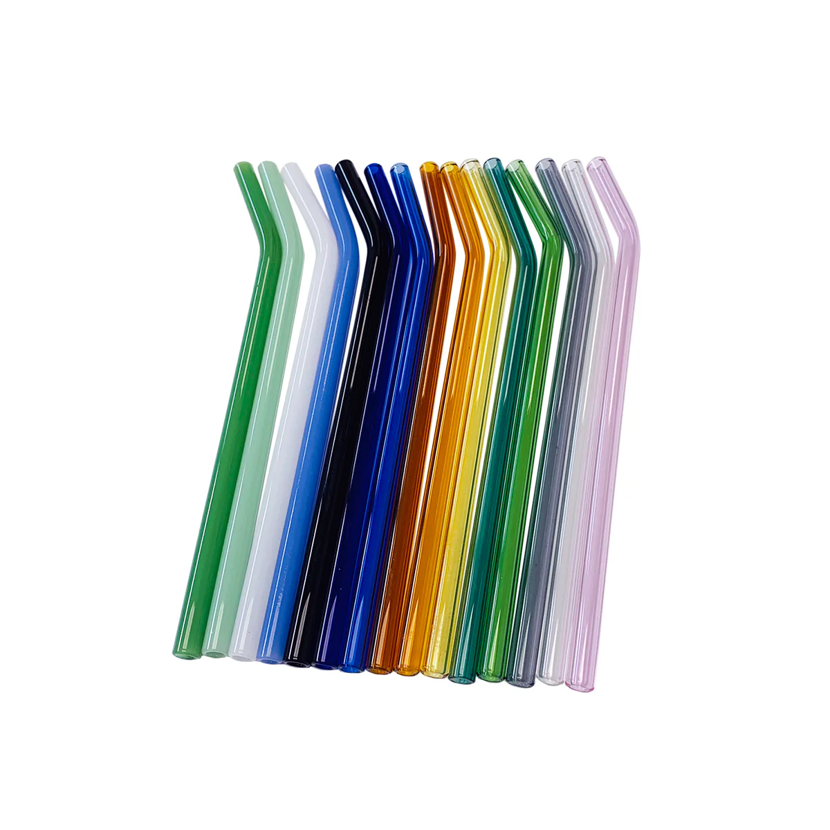 Glass Drinking Bent Straw, Lake Green, 8mm - Image 2