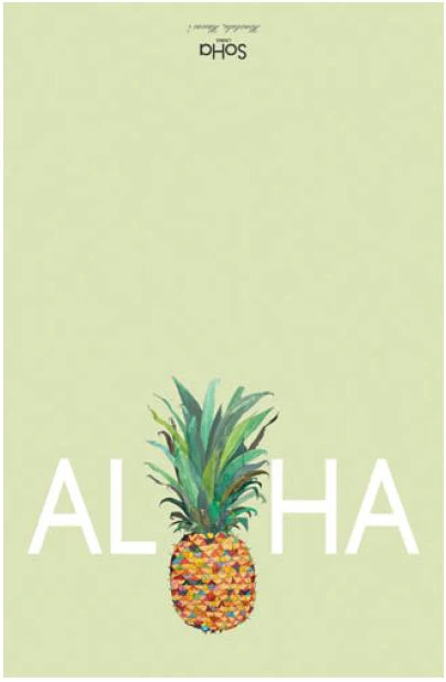 Aloha Pineapple Greeting Card - Image 3