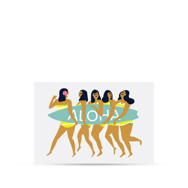 *Aloha Surfing Girls Postcard