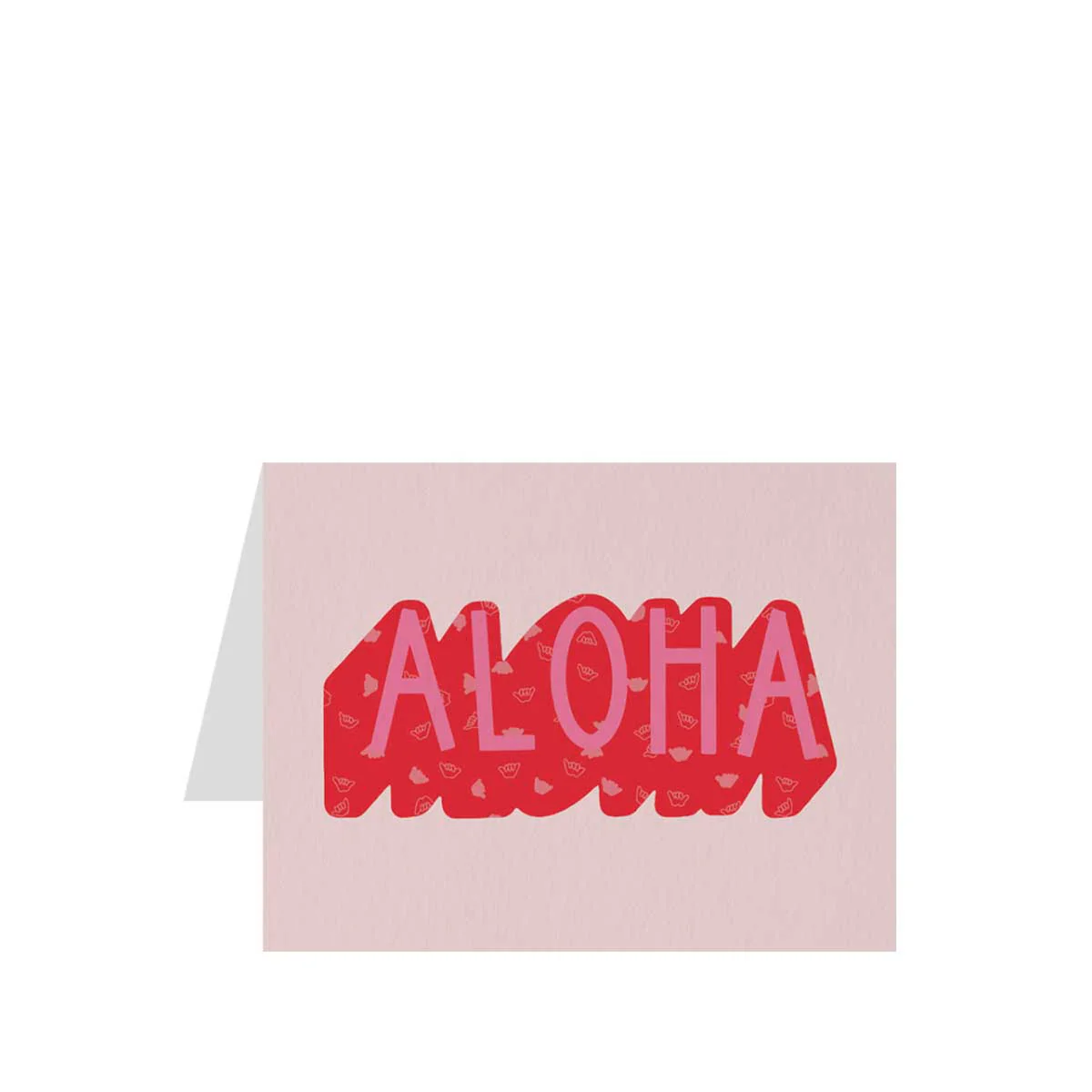 Aloha Type in Red Greeting Card