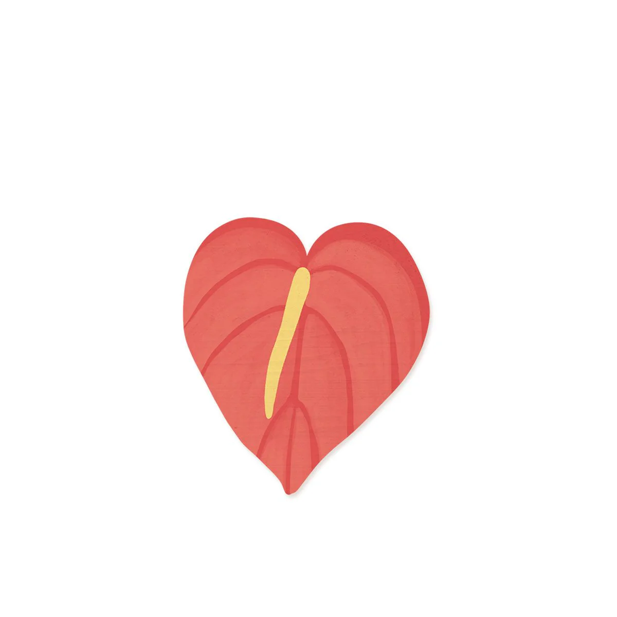 Anthurium Wood Shape, Red