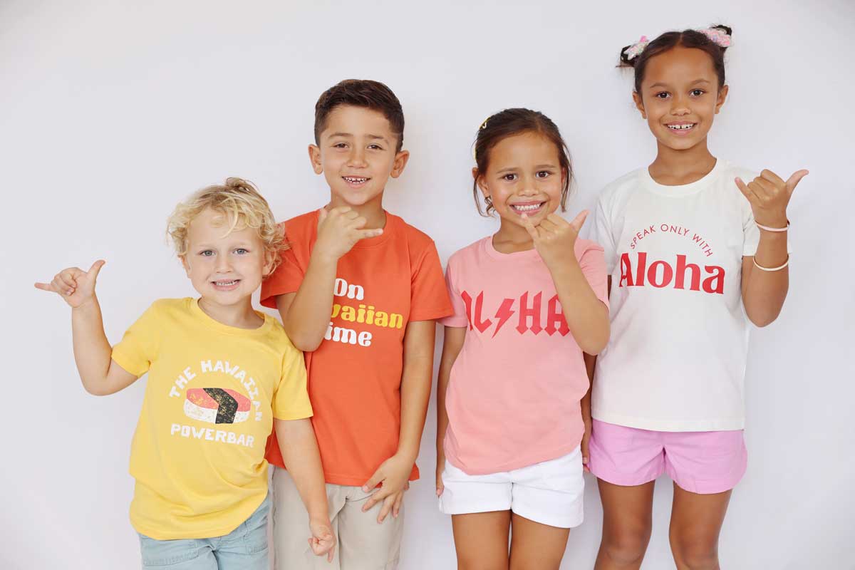 Baby Pink Aloha Flash Keiki T-Shirt - Image 2