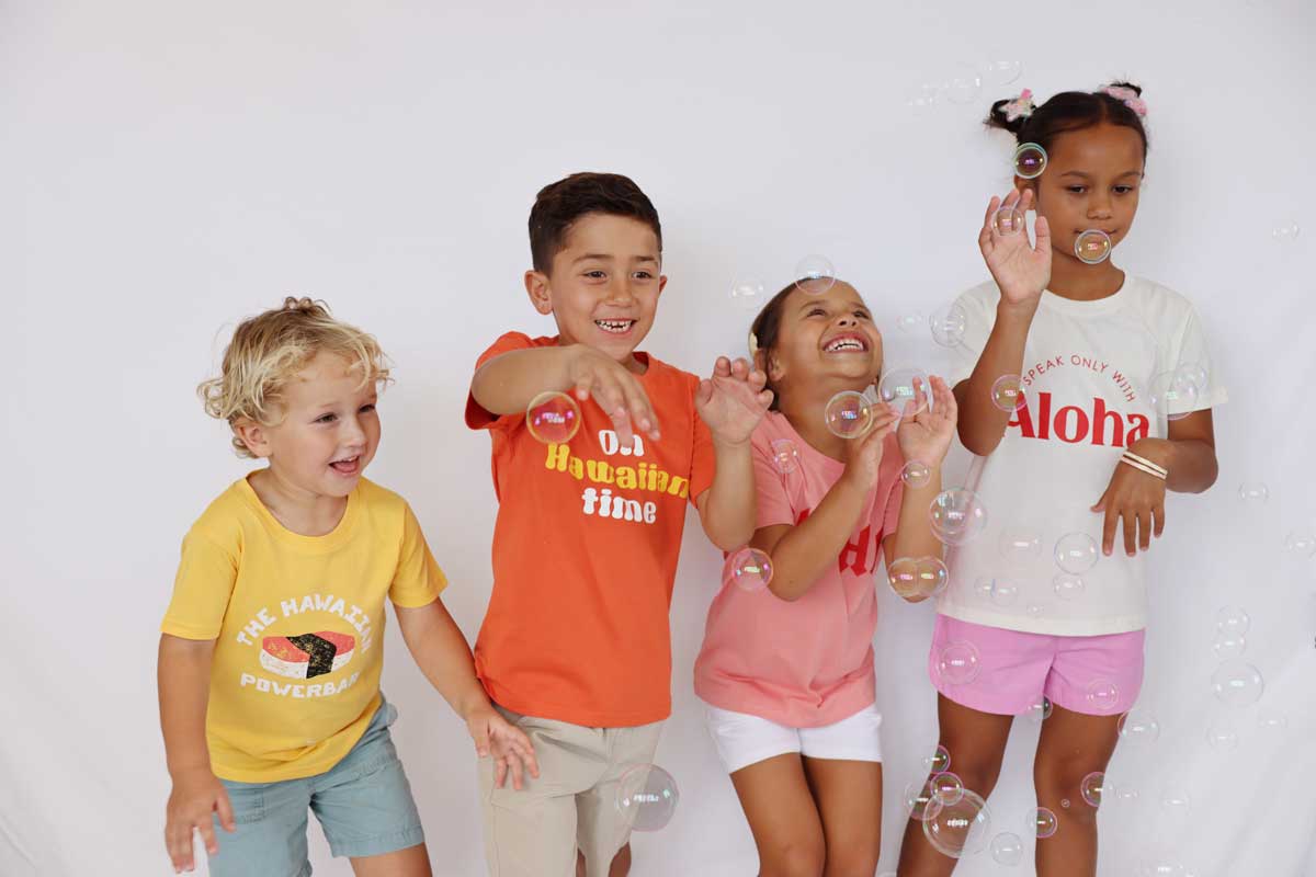 Baby Pink Aloha Flash Keiki T-Shirt - Image 4