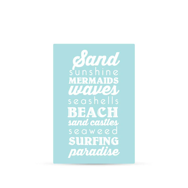 *Beach Scroll Postcard