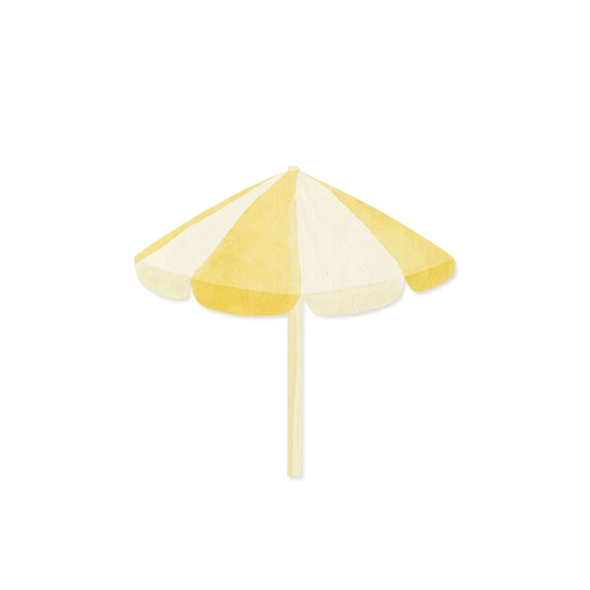 Beach Umbrella Wood Shape, Yellow