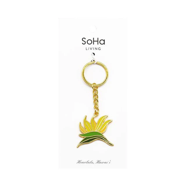 Birds of Paradise Enamel Keychain