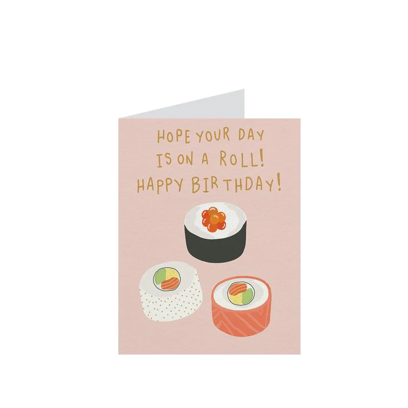 Birthday On A Roll Greeting Card