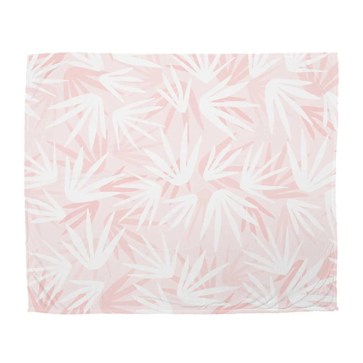 Fan Palm Pink Blanket