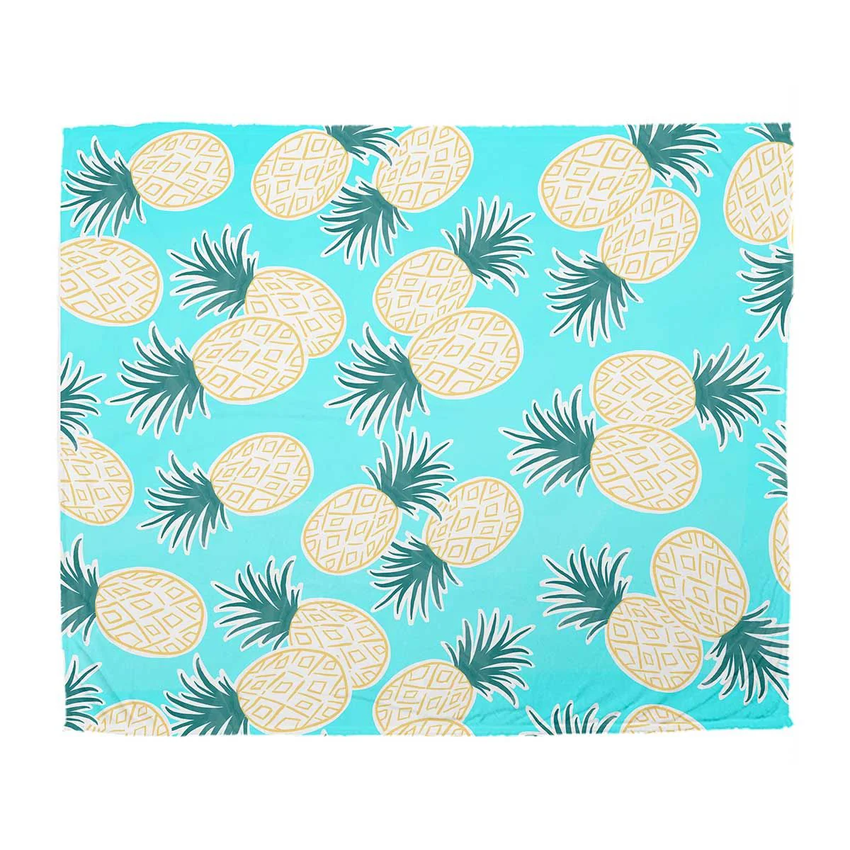 Pineapple Watercolor Blanket