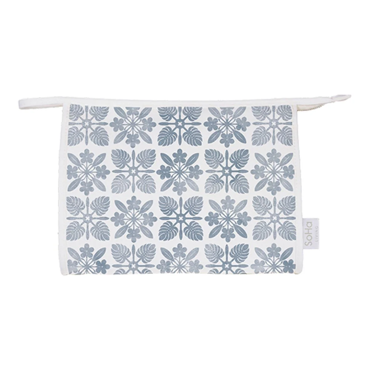 Blue Tropics Quilt Cosmetic Bag