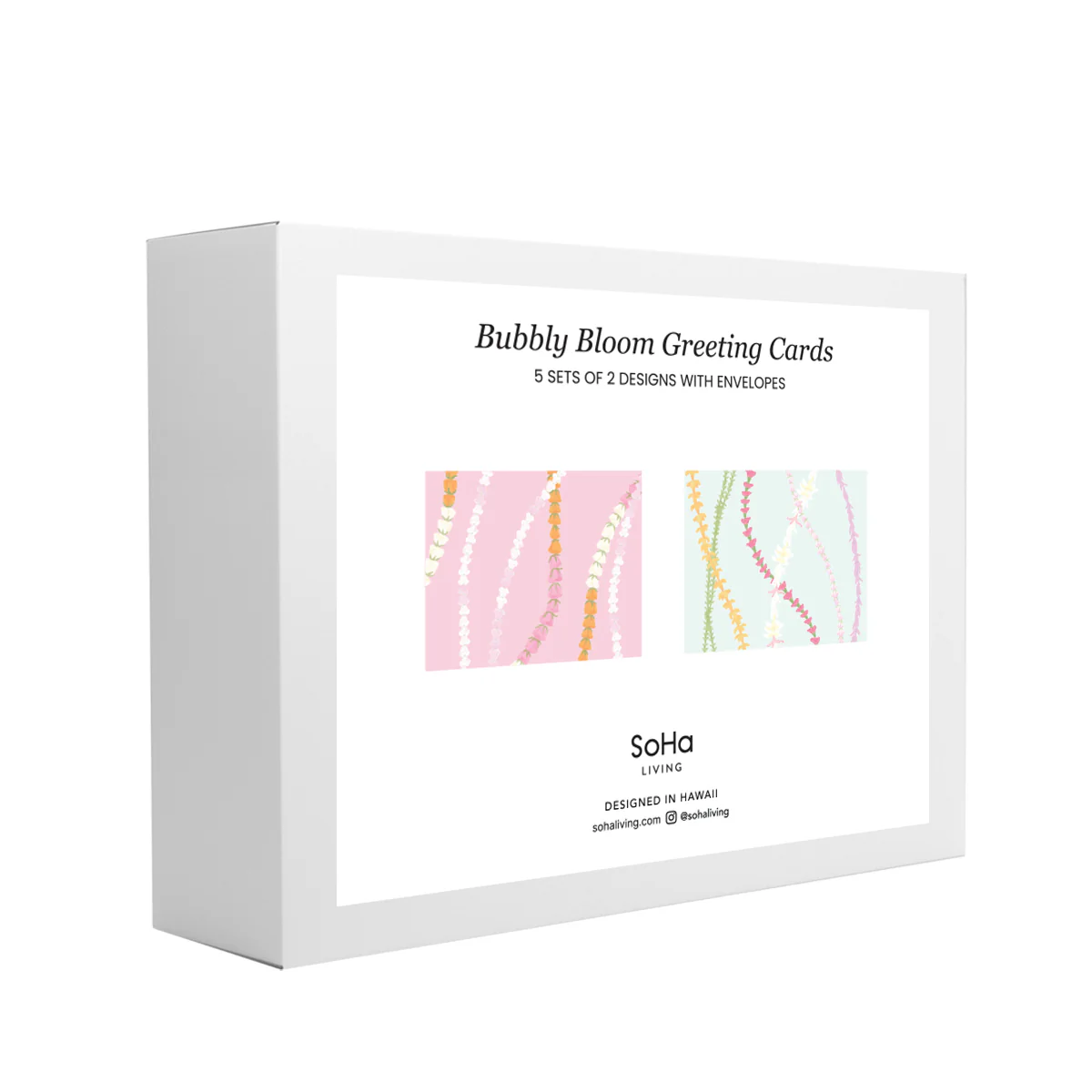 Bubbly Bloom Greeting Cards, Set of 10