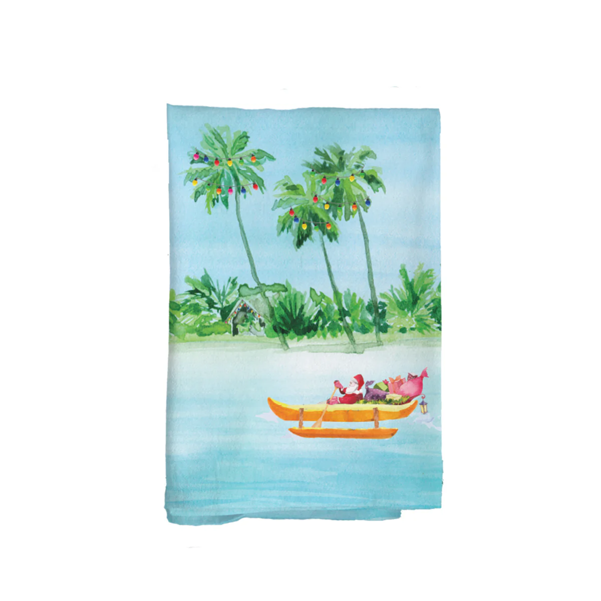 Canoe Santa Kitchen Towel