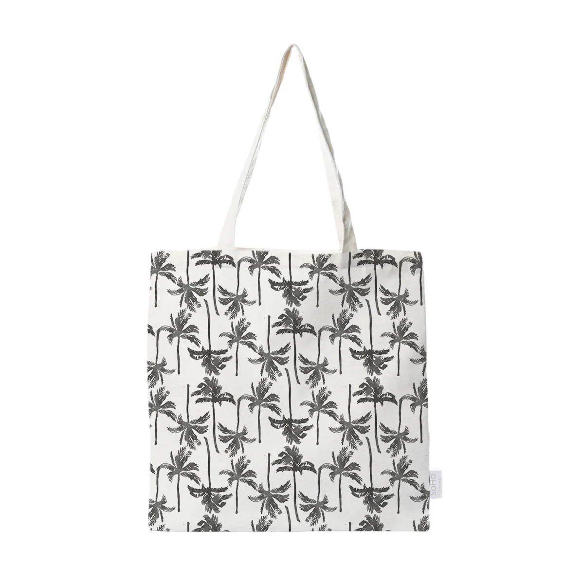 Charcoal Palm Tote