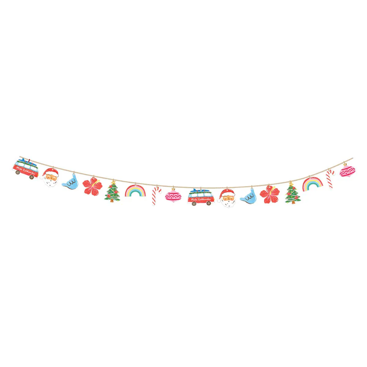 Christmas Caravan Wooden Garland