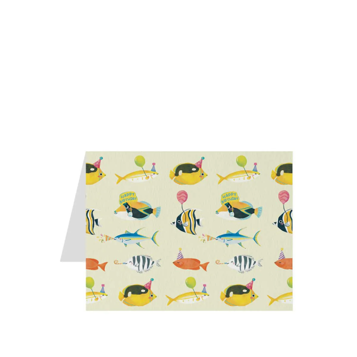 Colorful Birthday Fishes Greeting Card