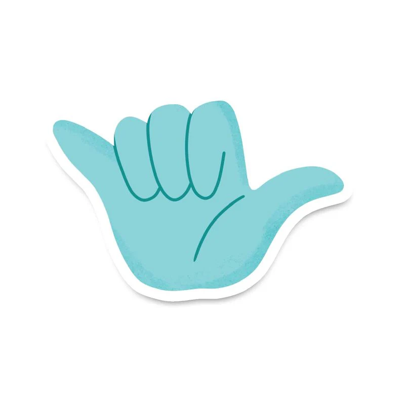 Deep Sea Shaka Sticker