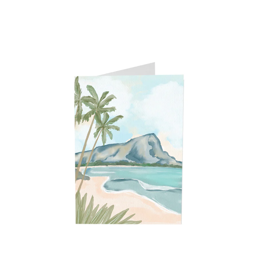 Diamond Head Green Greeting Card