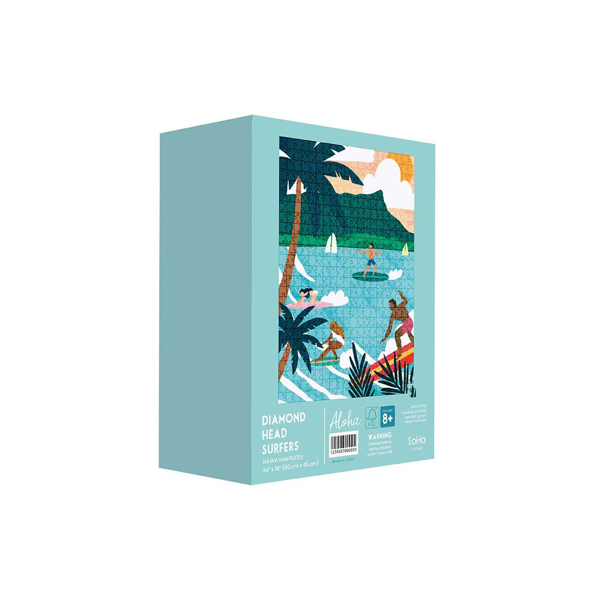 Diamond Head Surfers Rectangle Puzzle, 500pcs - Image 2