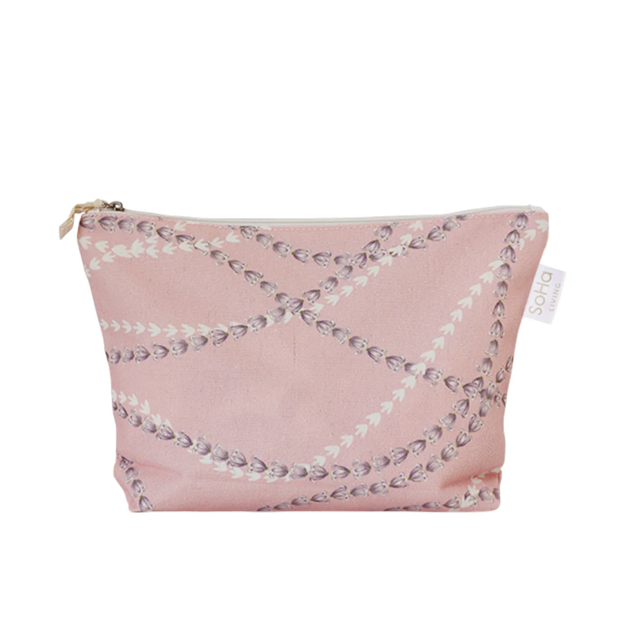 Flower Crown and White Pikake Cosmetic Bag, Large - Image 2