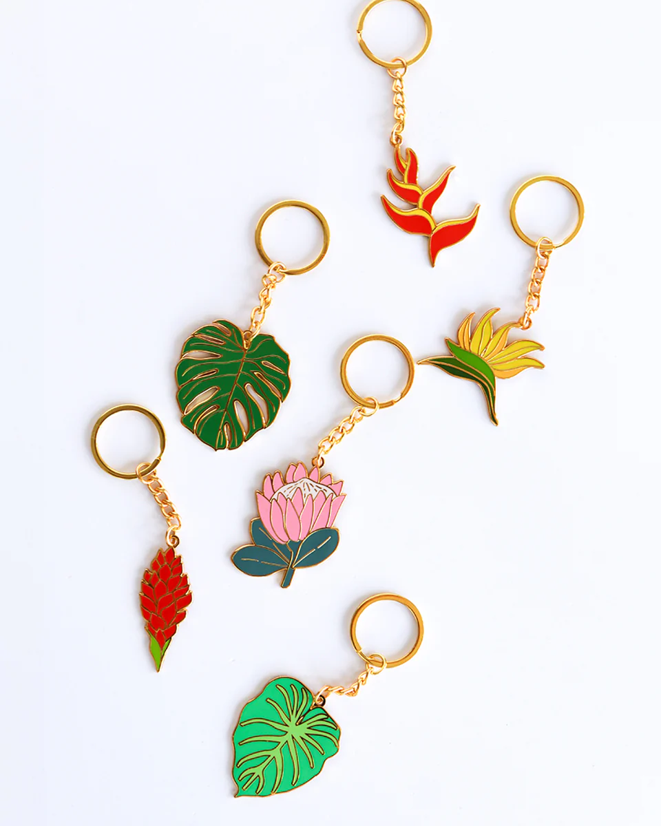 Ginger Red Enamel Keychain - Image 3