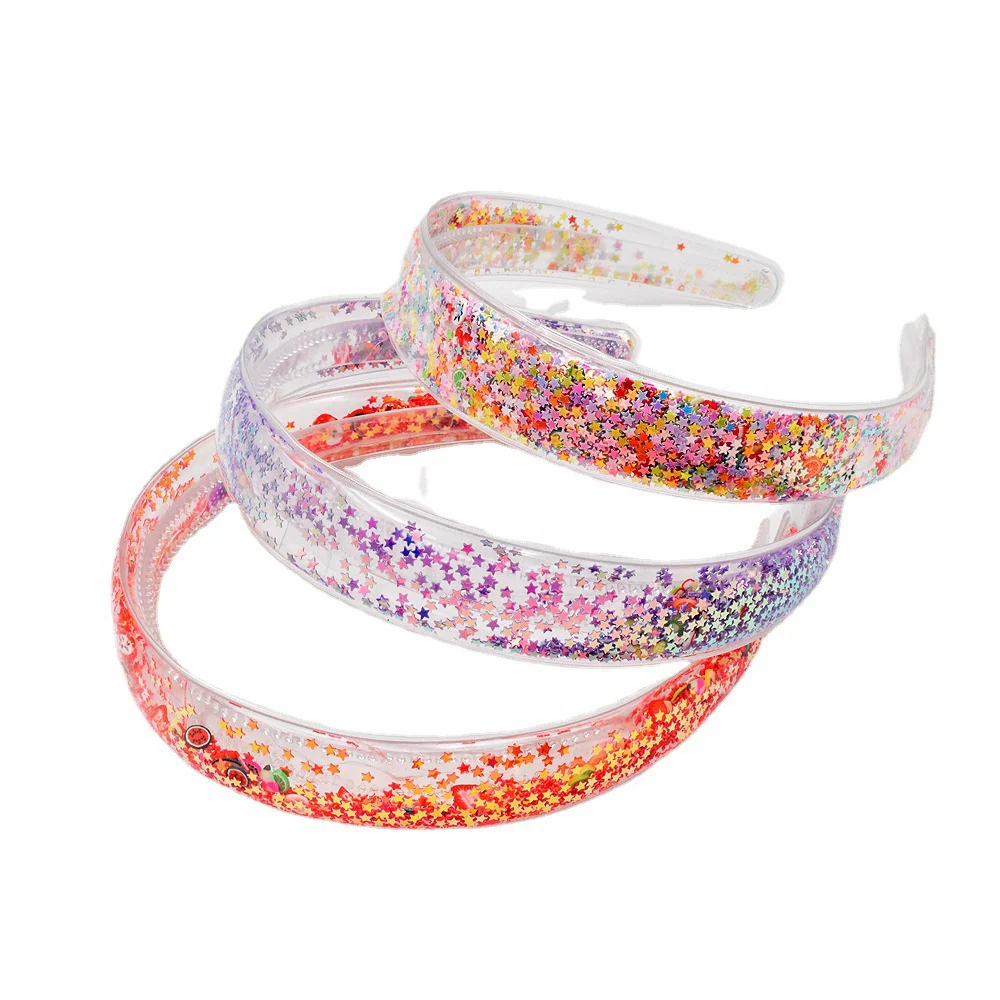 Glitter Rainbow Headband, Asstd