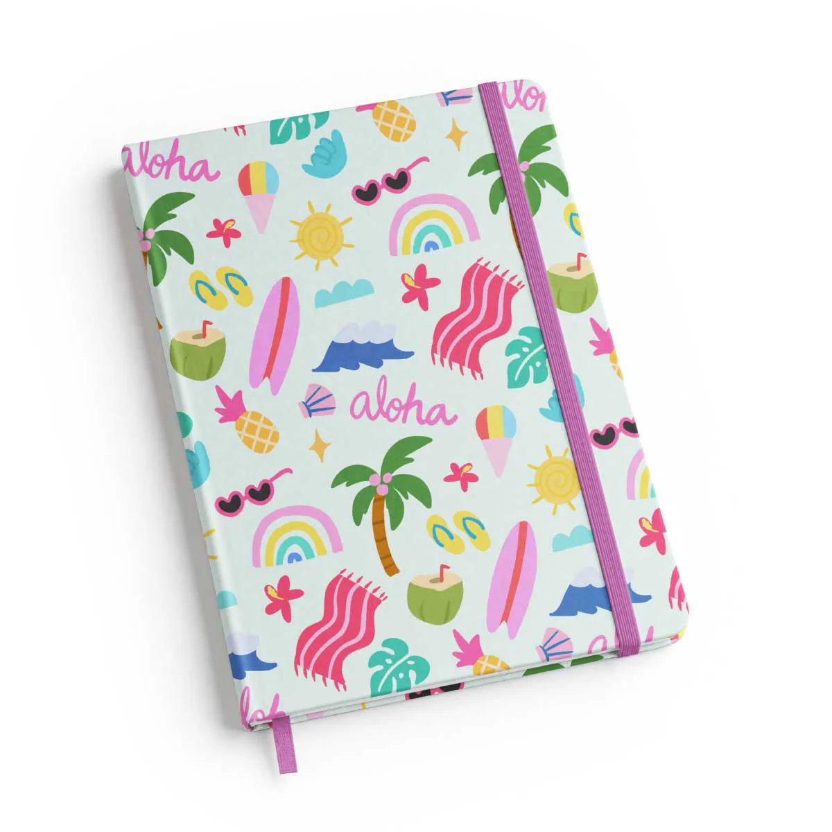 Golden Days Light Blue Elastic Journal