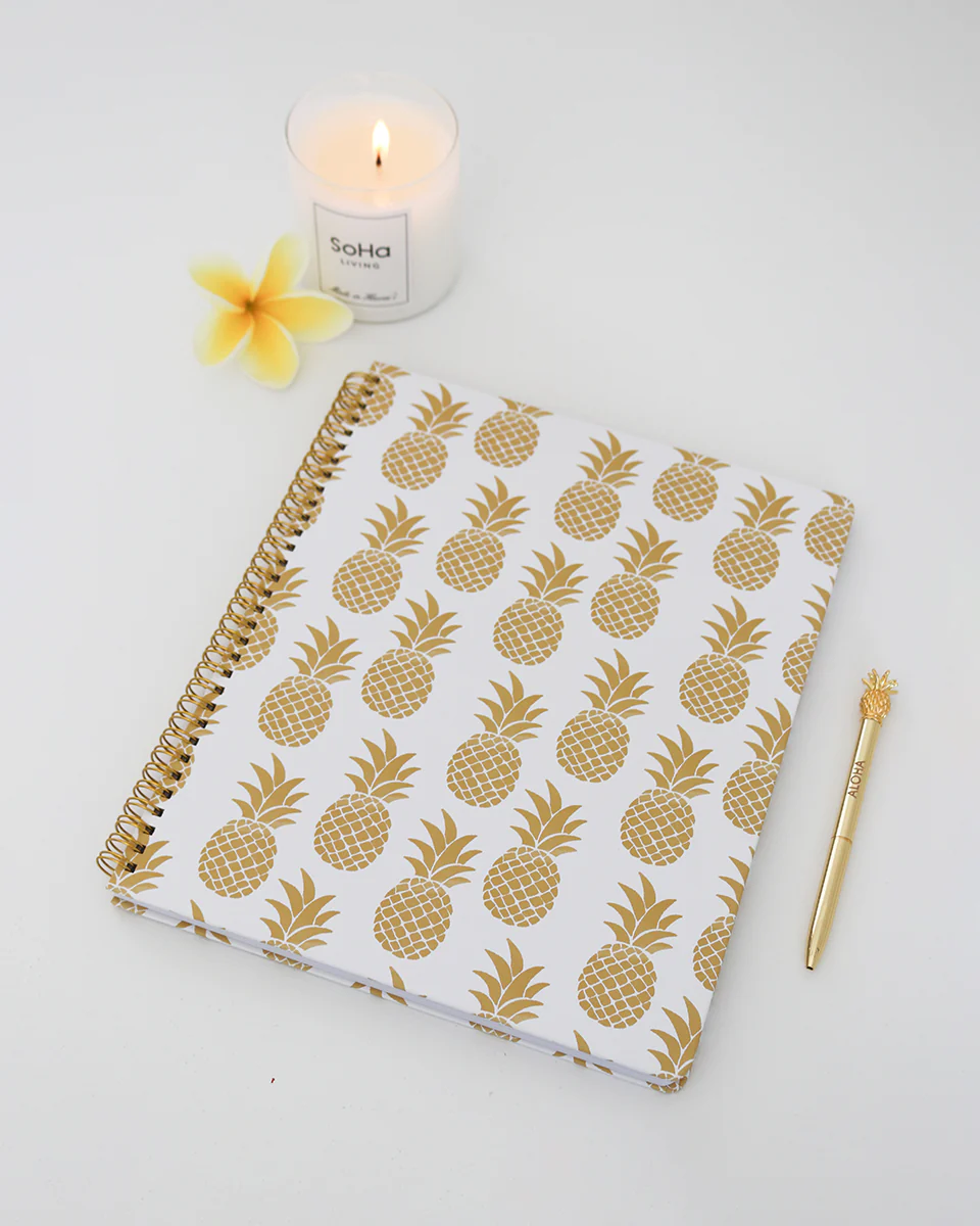 Golden Pineapple Spiral Notebook - Image 5