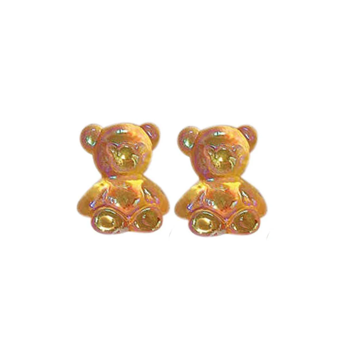 Gummy Bear Clip On Earrings, Yellow