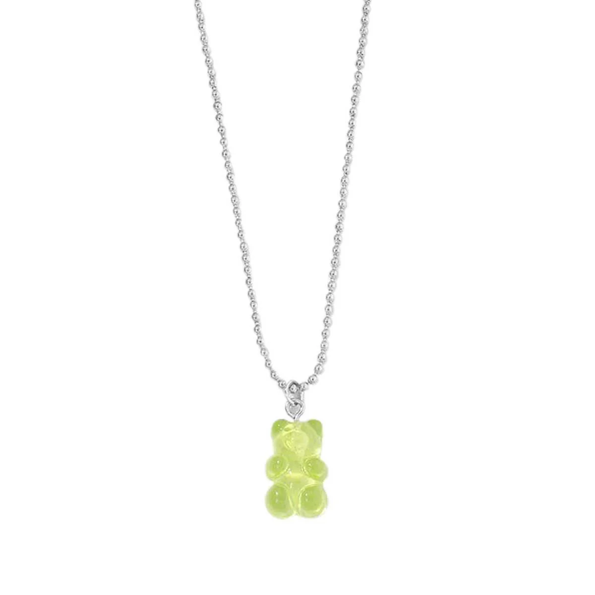 Gummy Bear Pendant Necklace, Green