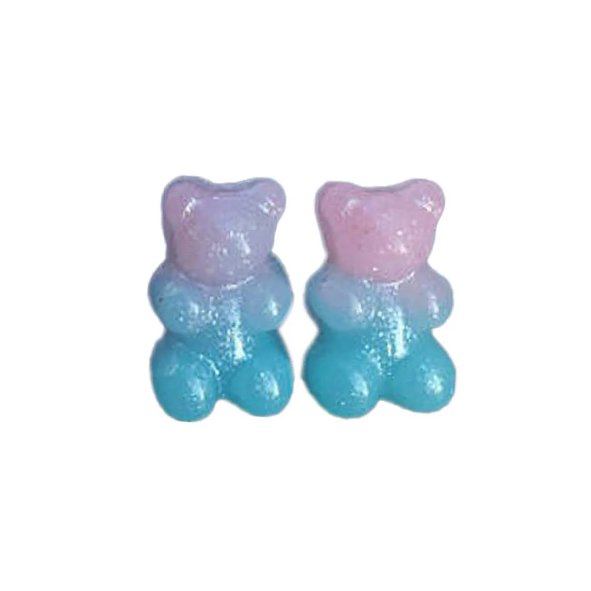 Gummy Bear Stud Earrings, Pink and Blue