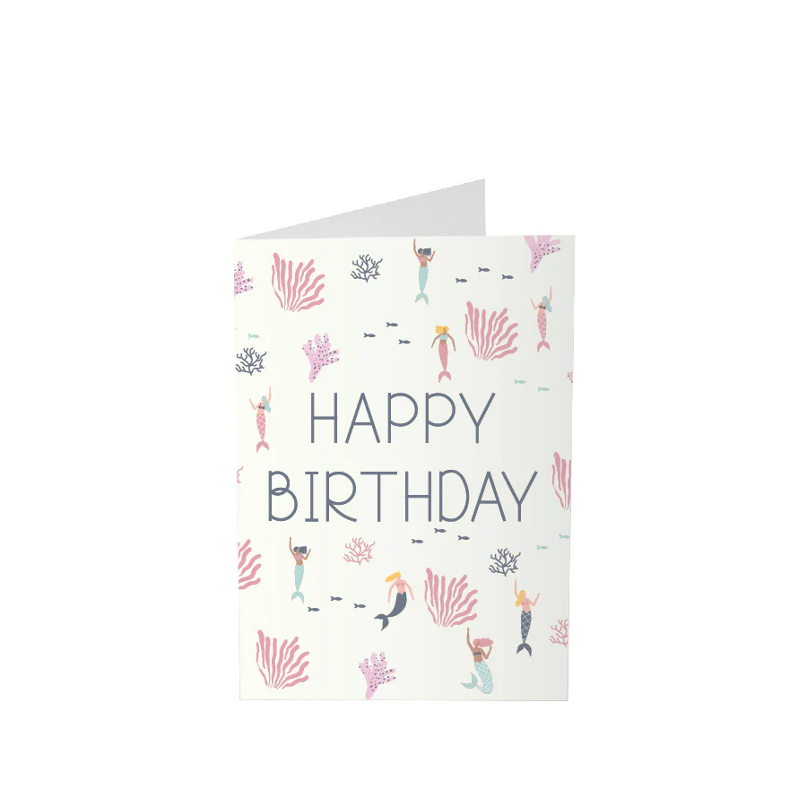Happy Birthday Mermaids Greeting Card